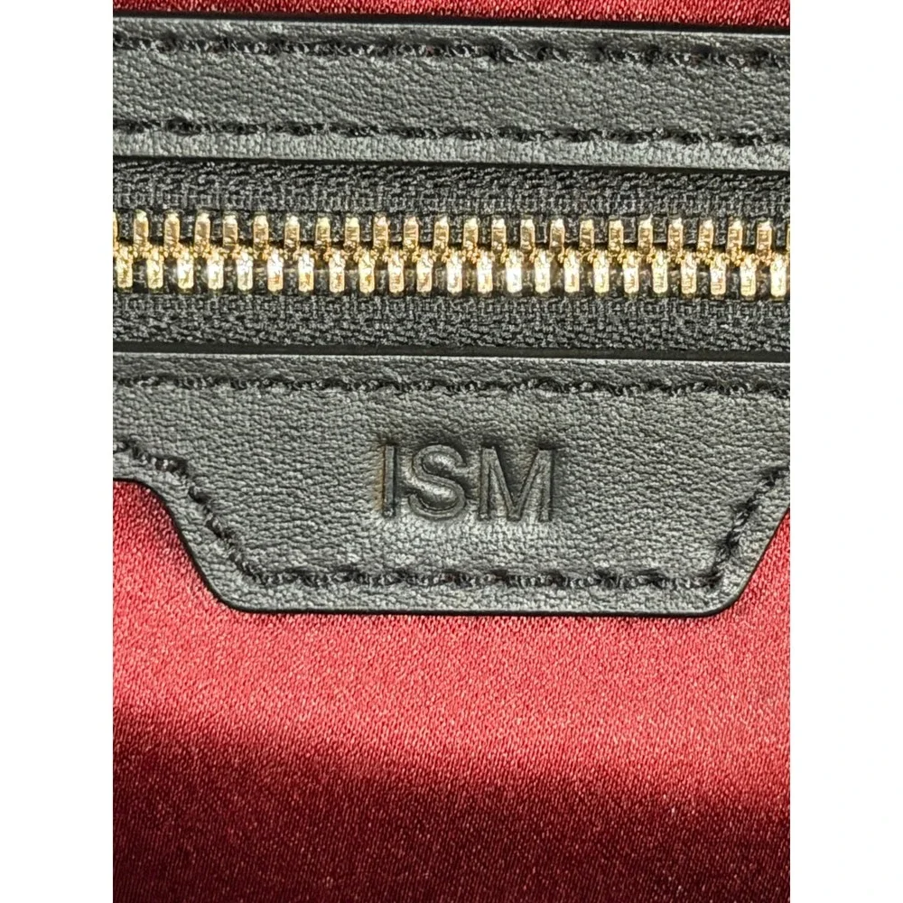 ISM The Backpack Black Nylon Leather Gold Hardware Laptop Commuter Bag